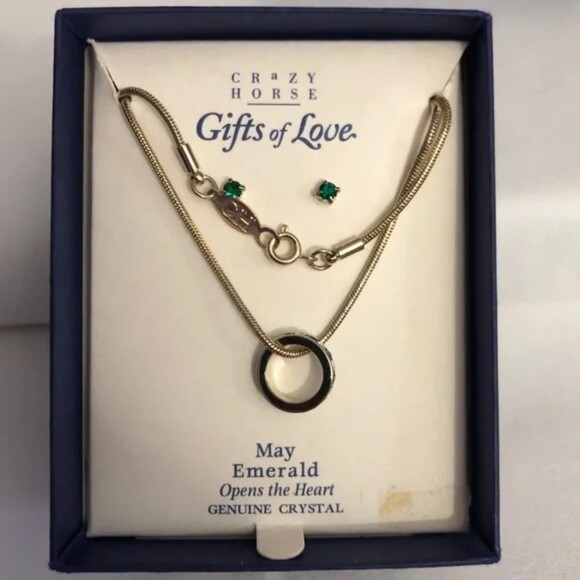 Liz Claiborne Crazy Horse May Necklace Earring Set NIB - Picture 1 of 8